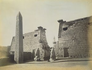 Templet i Luxor, 1878 af English Photographer